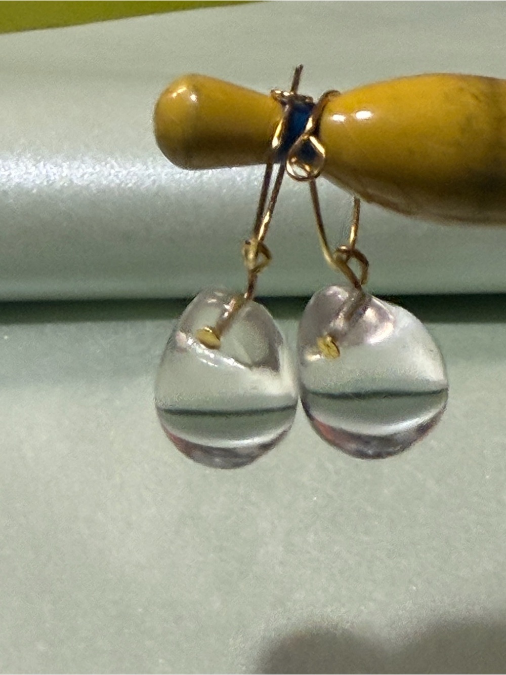 Vintage Crystal pool of light style earrings